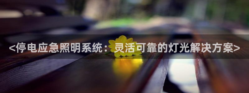 千亿国际手机版yb34、cn:<停电应急照明系统:灵活可靠的灯光解决方案>