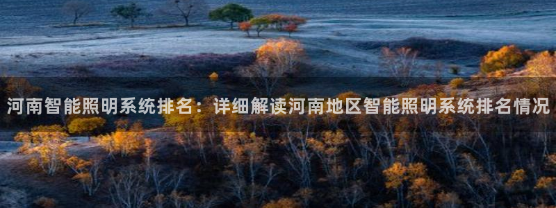 千亿国际合法吗:河南智能照明系统排名:详细解读河南地区智能照明系统排名情况