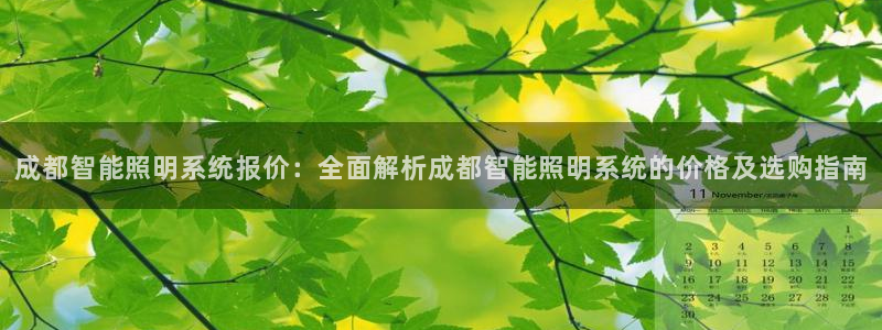 千亿国际手机登录网站:成都智能照明系统报价:全面解析成都智能照明系统的价格及选购指南