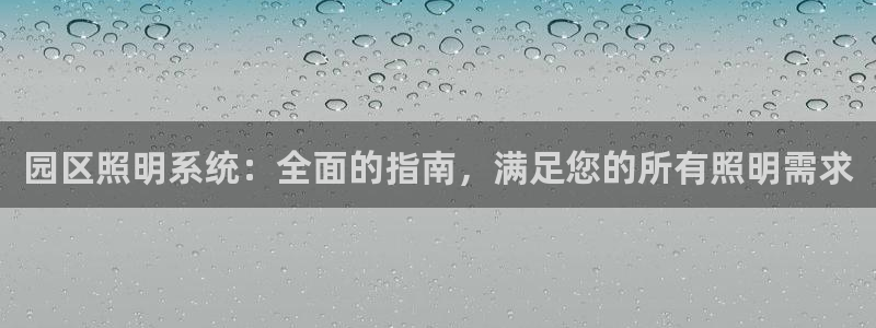 千亿国际快三:园区照明系统:全面的指南,满足您的所有照明需求
