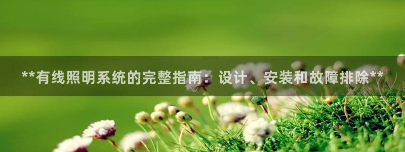 千亿国际服务平台:**有线照明系统的完整指南:设计、安装和故障排除**