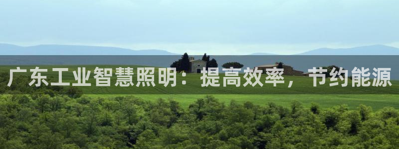 千亿国际pt游戏怎么玩:广东工业智慧照明:提高效率,节约能源